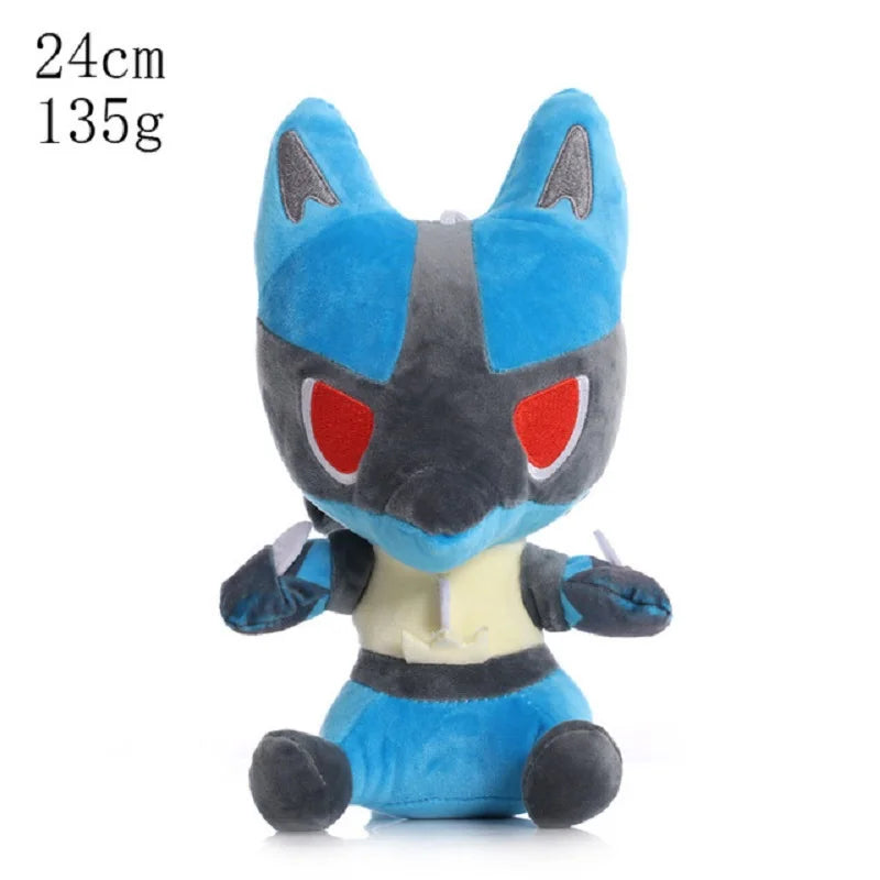 17-25CM Pokemon Anime Figure Pikachu Mew Lucario Eevee Charmander Mewtwo Pet Stuffed Plush Dolls Pendant Toys Kids Xmas Gifts