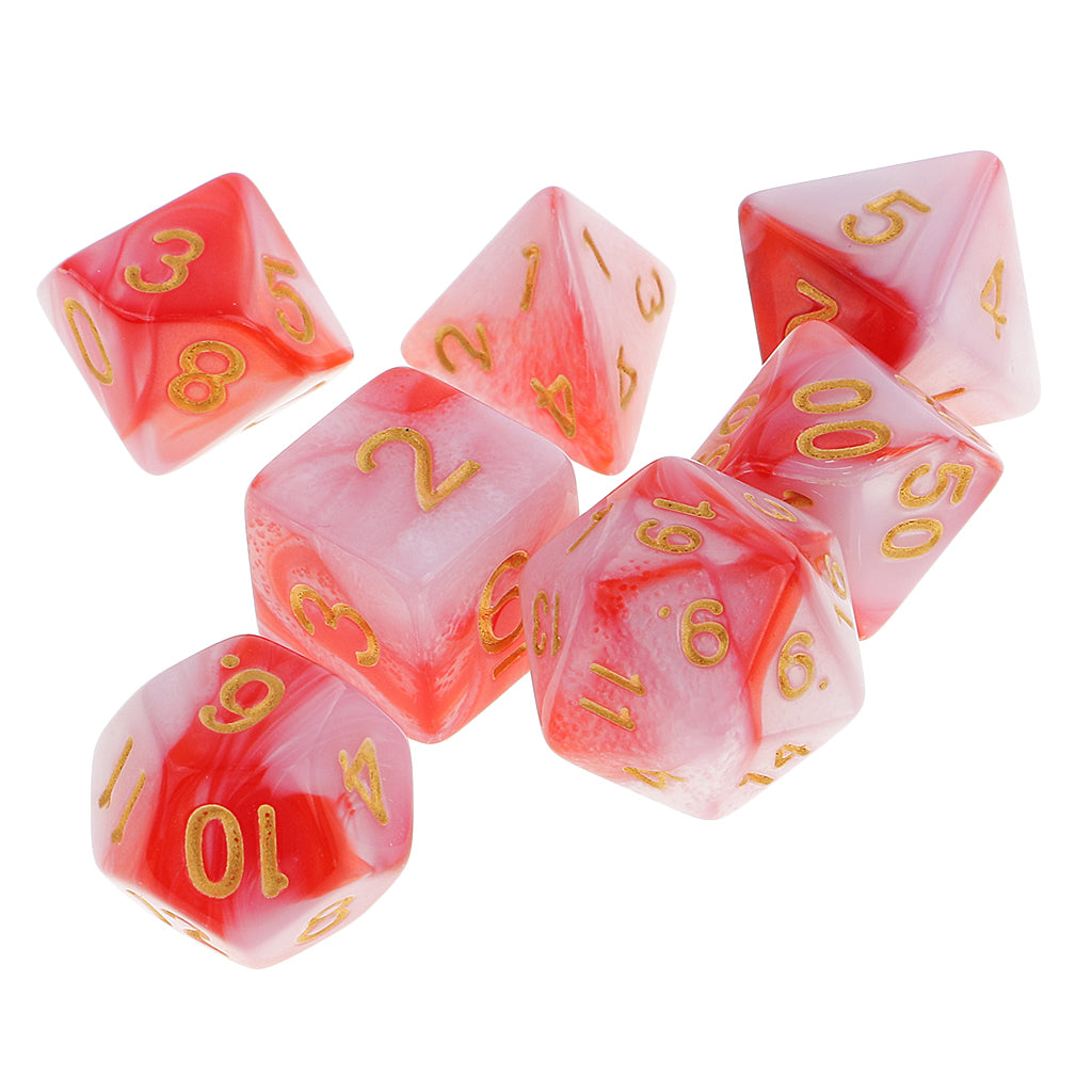 7pcs Polyhedral Dice For Dungeons